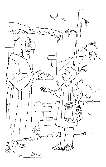 Plansa de colorat cu Biblia Ilustrata 18